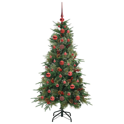 Plast Hingad Julgran med 150 LED-lampor Grön 120 cm PE och PVC