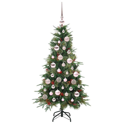 Plast Hingad Julgran med 150 LED-lampor Grön 120 cm PE och PVC