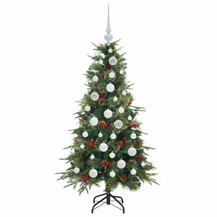 Plast Hingad Julgran med 150 LED-lampor Grön 120 cm PE och PVC