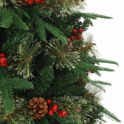 Plast Hingad Julgran med 150 LED-lampor Grön 120 cm PE och PVC