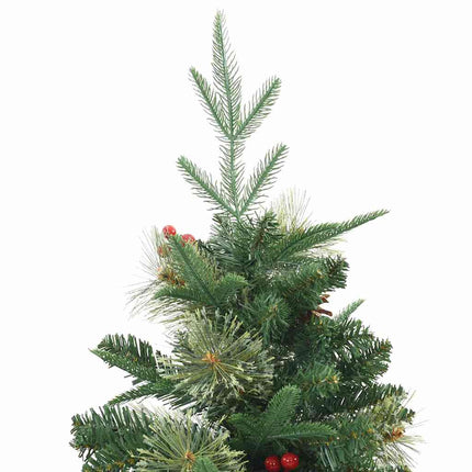 Plast Hingad Julgran med 150 LED-lampor Grön 120 cm PE och PVC