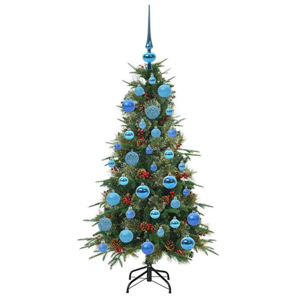 Plast Hingad Julgran med 150 LED-lampor Grön 120 cm PE och PVC