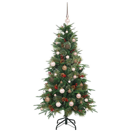 Plast Hingad Julgran med 150 LED-lampor Grön 150 cm PE och PVC