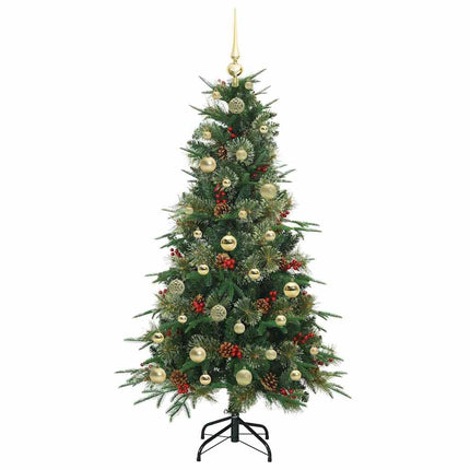 Plast Hingad Julgran med 150 LED-lampor Grön 150 cm PE och PVC
