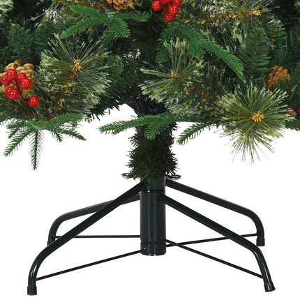 Plast Hingad Julgran med 300 LED-lampor Grön 180 cm PE och PVC