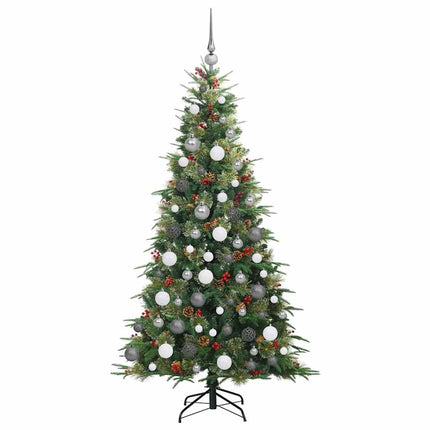 Plast Hingad Julgran med 300 LED-lampor Grön 180 cm PE och PVC