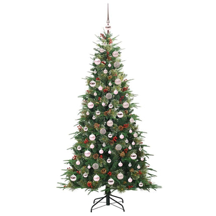 Plast Hingad Julgran med 300 LED-lampor Grön 180 cm PE och PVC