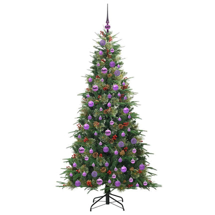 Plast Hingad Julgran med 300 LED-lampor Grön 180 cm PE och PVC