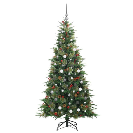 Plast Hingad Julgran med 300 LED-lampor Grön 210 cm PE och PVC