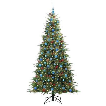 Plast Hingad Julgran med 300 LED-lampor Grön 210 cm PE och PVC