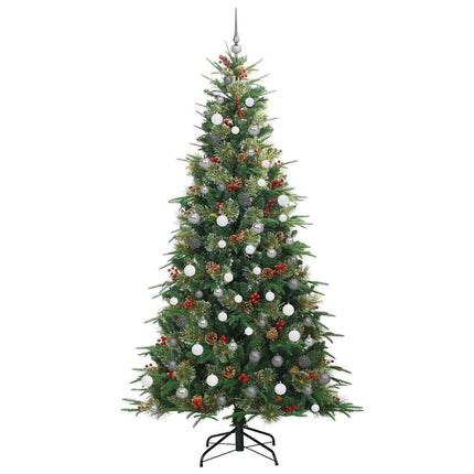 Plast Hingad Julgran med 300 LED-lampor Grön 240 cm PE och PVC