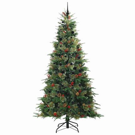 Plast Hingad Julgran med 300 LED-lampor Grön 240 cm PE och PVC