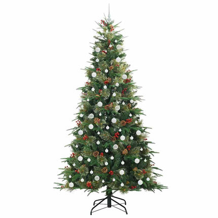 Plast Hingad Julgran med 300 LED-lampor Grön 240 cm PE och PVC