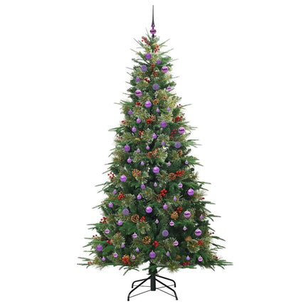 Plast Hingad Julgran med 300 LED-lampor Grön 240 cm PE och PVC