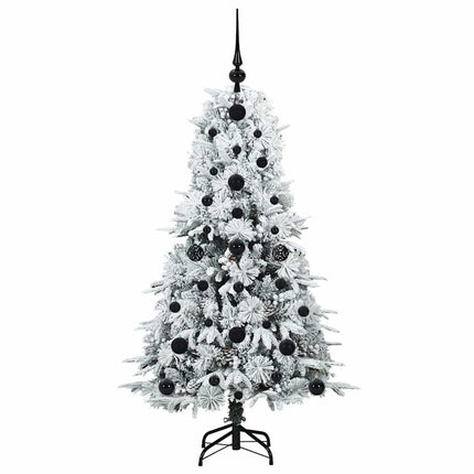 Plast Hingad Julgran med 150 LED-lampor Vit 120 cm PE och PVC
