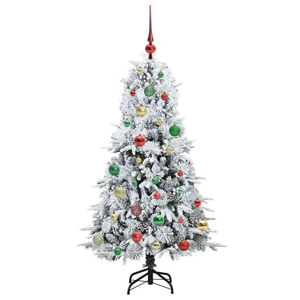 Plast Hingad Julgran med 150 LED-lampor Vit 150 cm PE och PVC