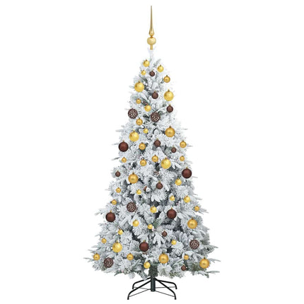 Plast Hingad Julgran med 300 LED-lampor Vit 180 cm PE och PVC