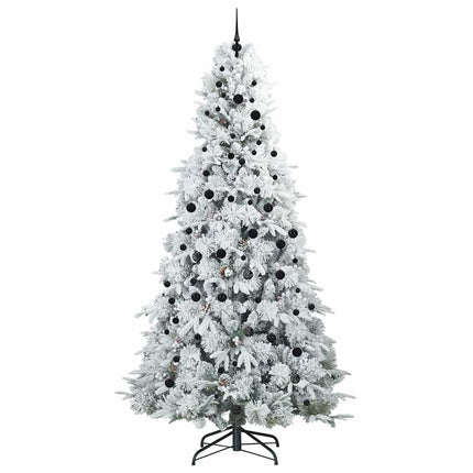 Plast Hingad Julgran med 300 LED-lampor Vit 240 cm PE och PVC