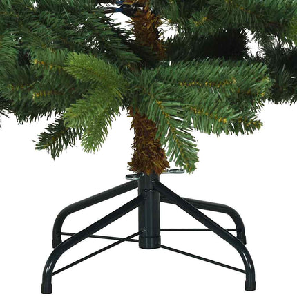 Konstgjord julgran med 150 LED-lampor Grön 150 cm PE och PVC