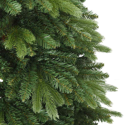Konstgjord julgran med 150 LED-lampor Grön 150 cm PE och PVC