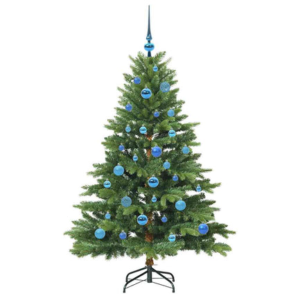 Konstgjord julgran med 150 LED-lampor Grön 150 cm PE och PVC