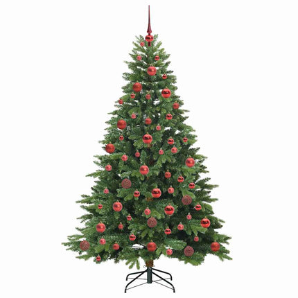 Konstgjord julgran med 300 LED-lampor Grön 180 cm PE och PVC