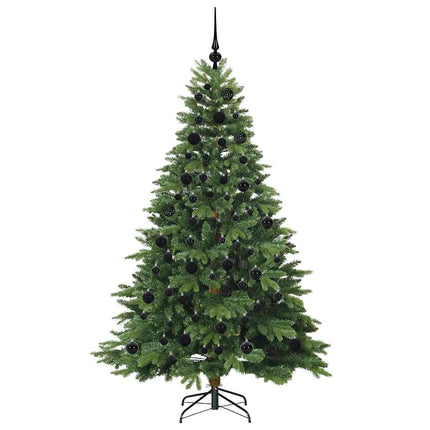 Konstgjord julgran med 300 LED-lampor Grön 180 cm PE och PVC