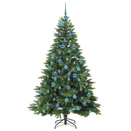Konstgjord julgran med 300 LED-lampor Grön 180 cm PE och PVC