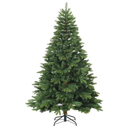 Konstgjord julgran med 300 LED-lampor Grön 210 cm PE och PVC
