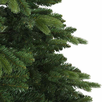 Konstgjord julgran med 300 LED-lampor Grön 210 cm PE och PVC