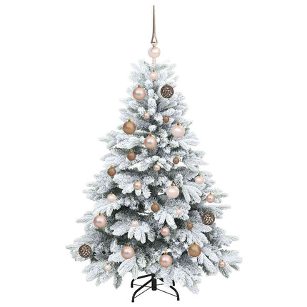 Konstgjord julgran med 150 LED-lampor Vit 120 cm PE och PVC