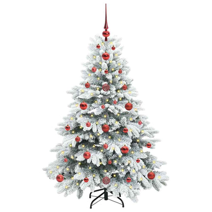Konstgjord julgran med 150 LED-lampor Vit 120 cm PE och PVC