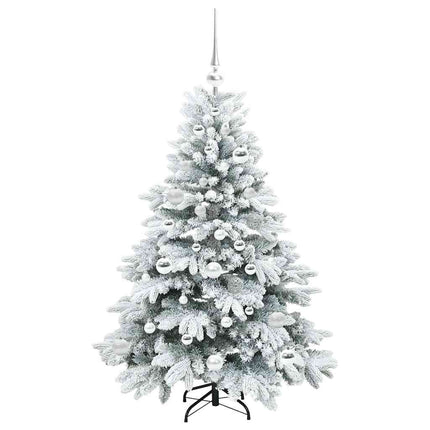 Konstgjord julgran med 150 LED-lampor Vit 120 cm PE och PVC