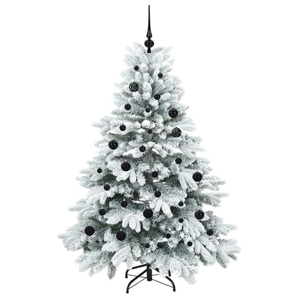 Konstgjord julgran med 150 LED-lampor Vit 150 cm PE och PVC