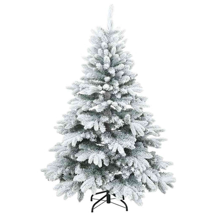 Konstgjord julgran med 150 LED-lampor Vit 150 cm PE och PVC