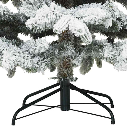 Konstgjord julgran med 300 LED-lampor Vit 180 cm PE och PVC