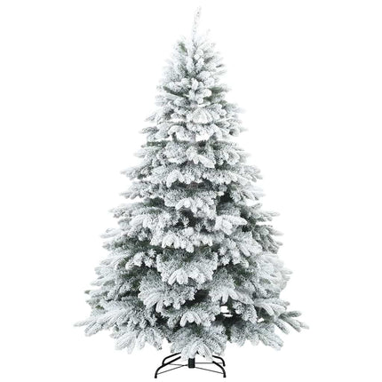 Konstgjord julgran med 300 LED-lampor Vit 180 cm PE och PVC