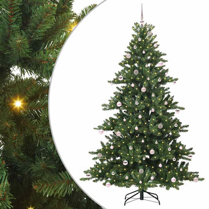 Plast Hingad Julgran med stativ Grön 240 cm PVC och stål