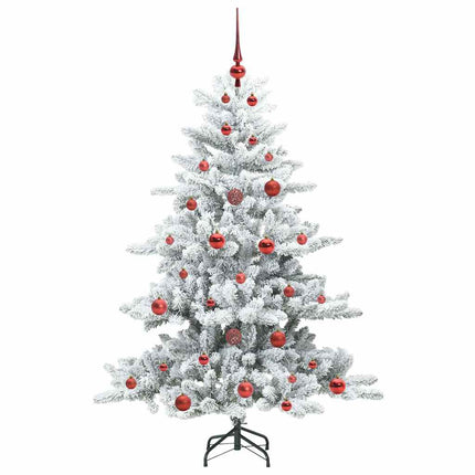 Plast Hingad Julgran med 150 LED-lampor Vit 150 cm PVC och stål