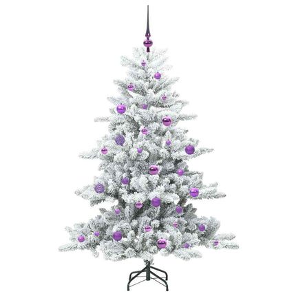 Plast Hingad Julgran med 150 LED-lampor Vit 150 cm PVC och stål