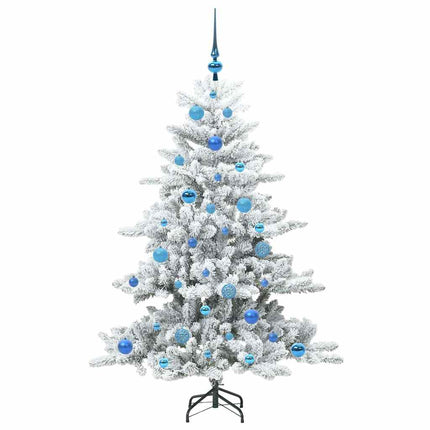 Plast Hingad Julgran med 150 LED-lampor Vit 150 cm PVC och stål