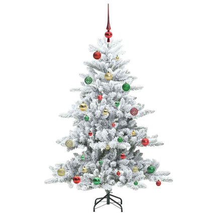 Plast Hingad Julgran med 150 LED-lampor Vit 150 cm PVC och stål