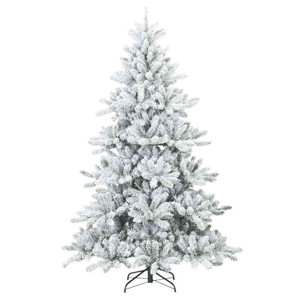 Plast Hingad Julgran med 300 LED-lampor Vit 180 cm PVC och stål