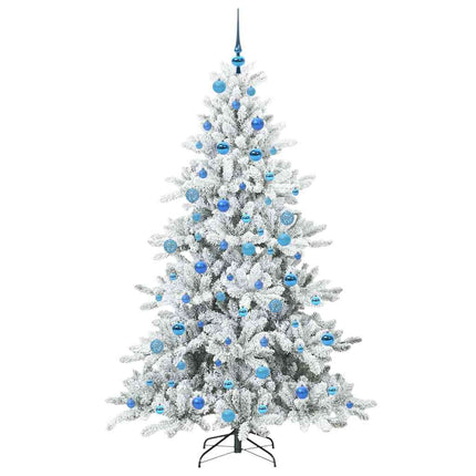 Plast Hingad Julgran med 300 LED-lampor Vit 180 cm PVC och stål