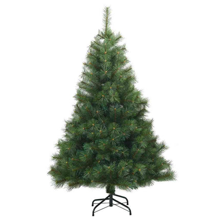 Konstgjord julgran med 150 LED-lampor Grön 120 cm PE och PVC