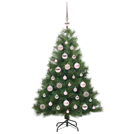 Konstgjord julgran med 150 LED-lampor Grön 120 cm PE och PVC