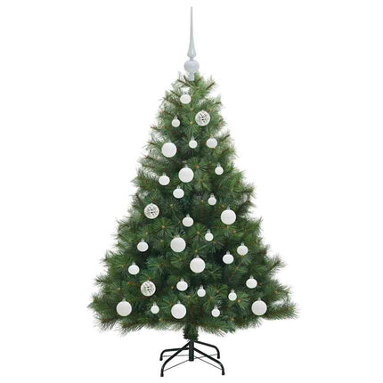 Konstgjord julgran med 150 LED-lampor Grön 120 cm PE och PVC