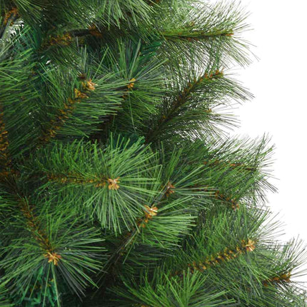 Konstgjord julgran med 150 LED-lampor Grön 150 cm PE och PVC