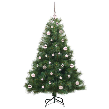Konstgjord julgran med 150 LED-lampor Grön 150 cm PE och PVC