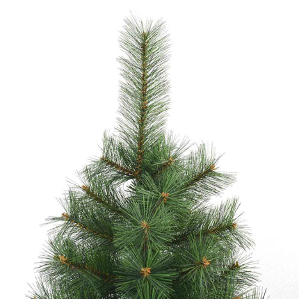 Konstgjord julgran med 150 LED-lampor Grön 150 cm PE och PVC
